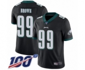 Men's Philadelphia Eagles #99 Jerome Brown Black Alternate Vapor Untouchable Limited Player 100th Season Football Jersey