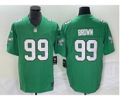 Men's Philadelphia Eagles #99 Jerome Brown Green 2023 F.U.S.E. Vapor Untouchable Stitched Football Jersey