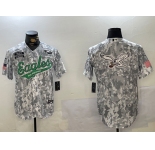 Men's Philadelphia Eagles Blank Arctic Camo 2024 Salute to Service Stitched Baseball Jerseys