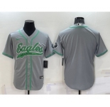 Men's Philadelphia Eagles Blank Grey Stitched MLB Cool Base Nike Baseball Jersey