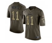 Nike Philadelphia Eagles #11 Carson Wentz Green Men Stitched NFL Limited 2015 Salute To Service Jersey