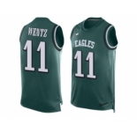Nike Philadelphia Eagles #11 Carson Wentz Midnight Green Team Color Men's Stitched NFL Limited Tank Top Jersey[Wentz]