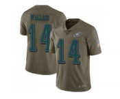 Nike Philadelphia Eagles #14 Mike Wallace Olive Men Stitched NFL Limited 2017 Salute To Service Jersey