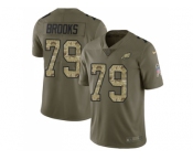 Nike Philadelphia Eagles #79 Brandon Brooks Olive Camo Men Stitched NFL Limited 2017 Salute To Service Jersey