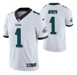 Philadelphia Eagles #1 #1 Jalen Hurts White Vapor Untouchable Limited Player Football Jersey