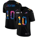 Philadelphia Eagles #10 Desean Jackson Men's Nike Multi-Color Black 2020 NFL Crucial Catch Vapor Untouchable Limited Jersey