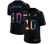 Philadelphia Eagles #10 Desean Jackson Men's Nike Multi-Color Black 2020 NFL Crucial Catch Vapor Untouchable Limited Jersey