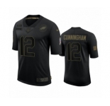 Philadelphia Eagles #12 Randall Cunningham Black 2020 Salute to Service Limited Jersey
