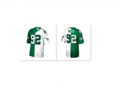 Philadelphia Eagles #92 Reggie White Green V White Peace Split Throwback Jersey