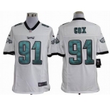nike nfl jerseys philadelphia eagles #91 cox white[nike limited]
