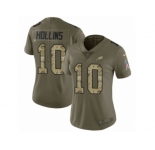 Women Nike Philadelphia Eagles #10 Mack Hollins Limited Olive Camo 2017 Salute to Service NFL Jersey