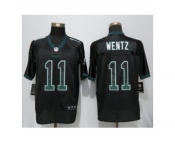Women Nike Philadelphia Eagles #11 Carson Wentz Elite Black Drift Fashion NFL Jersey