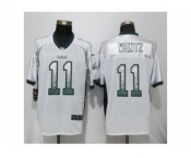 Women Nike Philadelphia Eagles #11 Carson Wentz Elite White Drift Fashion NFL Jersey