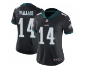 Women Nike Philadelphia Eagles #14 Mike Wallace Black Alternate Stitched NFL Vapor Untouchable Limited Jersey