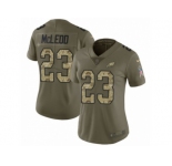 Women Nike Philadelphia Eagles #23 Rodney McLeod Limited Olive Camo 2017 Salute to Service NFL Jersey