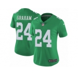 Women Nike Philadelphia Eagles #24 Corey Graham Limited Green Rush Vapor Untouchable NFL Jersey