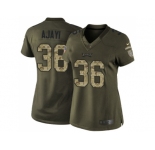 Women Nike Philadelphia Eagles #36 Jay Ajayi Green Stitched NFL Limited 2015 Salute to Service Jersey