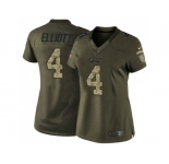 Women Nike Philadelphia Eagles #4 Jake Elliott Green Stitched NFL Limited 2015 Salute to Service Jersey