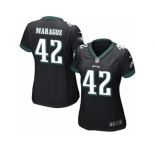 Women Nike Philadelphia Eagles #42 Chris Maragos Game Black Alternate NFL Jersey