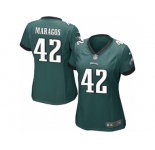 Women Nike Philadelphia Eagles #42 Chris Maragos Game Midnight Green Team Color NFL Jersey