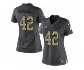 Women Nike Philadelphia Eagles #42 Chris Maragos Limited Black 2016 Salute to Service NFL Jersey