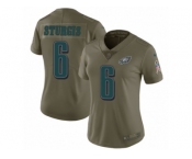 Women Nike Philadelphia Eagles #6 Caleb Sturgis Limited Olive 2017 Salute to Service NFL Jersey