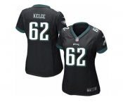 Women Nike Philadelphia Eagles #62 Jason Kelce Black Alternate NFL Jersey