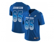 Women Nike Philadelphia Eagles #65 Lane Johnson Royal Stitched NFL Limited NFC 2018 Pro Bowl Jersey