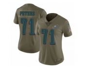 Women Nike Philadelphia Eagles #71 Jason Peters Limited Olive 2017 Salute to Service NFL Jersey