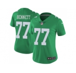 Women Nike Philadelphia Eagles #77 Michael Bennett Green Stitched NFL Limited Rush Jersey