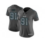Women Nike Philadelphia Eagles #91 Fletcher Cox Gray Static NFL Vapor Untouchable Limited Jersey