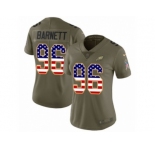 Women Nike Philadelphia Eagles #96 Derek Barnett Limited Olive USA Flag 2017 Salute to Service NFL Jersey