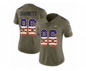 Women Nike Philadelphia Eagles #96 Derek Barnett Limited Olive USA Flag 2017 Salute to Service NFL Jersey