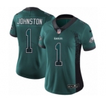 Women's Nike Philadelphia Eagles #1 Cameron Johnston Limited Green Rush Drift Fashion NFL Jersey