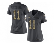 Women's Nike Philadelphia Eagles #11 Carson Wentz Limited Black 2016 Salute to Service Wentzylvania NFL Jersey