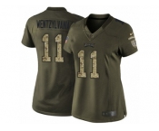 Women's Nike Philadelphia Eagles #11 Carson Wentz Limited Green Salute to Service Wentzylvania NFL Jersey