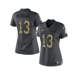 Women's Nike Philadelphia Eagles #13 Nelson Agholor Black Stitched NFL Limited 2016 Salute to Service Jersey
