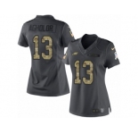 Women's Nike Philadelphia Eagles #13 Nelson Agholor Limited Black 2016 Salute to Service NFL Jersey