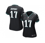 Women's Nike Philadelphia Eagles #17 Alshon Jeffery Black Alternate Stitched NFL New Elite Jersey