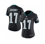 Women's Nike Philadelphia Eagles #17 Alshon Jeffery Black Stitched NFL Limited Rush Jersey