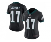 Women's Nike Philadelphia Eagles #17 Alshon Jeffery Black Stitched NFL Limited Rush Jersey