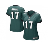 Women's Nike Philadelphia Eagles #17 Alshon Jeffery Midnight Green Team Color Stitched NFL New Elite Jerse