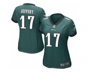 Women's Nike Philadelphia Eagles #17 Alshon Jeffery Midnight Green Team Color Stitched NFL New Elite Jerse