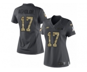 Women's Nike Philadelphia Eagles #17 Nelson Agholor Limited Black 2016 Salute to Service NFL Jersey