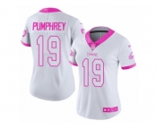 Women's Nike Philadelphia Eagles #19 Donnel Pumphrey Limited White Pink Rush Fashion NFL Jersey
