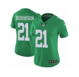 Women's Nike Philadelphia Eagles #21 Patrick Robinson Limited Green Rush NFL Jersey