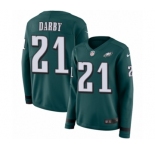 Women's Nike Philadelphia Eagles #21 Ronald Darby Limited Green Therma Long Sleeve NFL Jersey