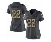 Women's Nike Philadelphia Eagles #22 Nolan Carroll Limited Black 2016 Salute to Service NFL Jersey