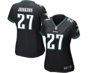 Women's Nike Philadelphia Eagles #27 Malcolm Jenkins Game Black Alternate NFL Jersey