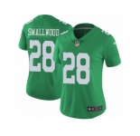 Women's Nike Philadelphia Eagles #28 Wendell Smallwood Limited Green Rush NFL Jersey